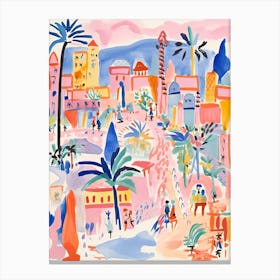 Cairo, Dreamy Storybook Illustration 1 Canvas Print