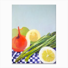 Asparagus Tablescape vegetable Canvas Print