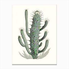 Fishhook Cactus William Morris Inspired 2 Canvas Print