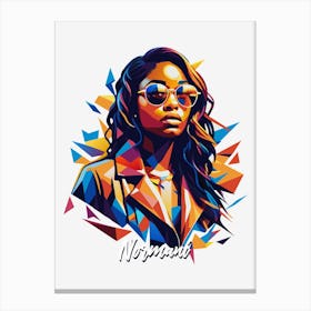 Normani 02 Portrait Music Icon Style WPAP Pop Art Canvas Print