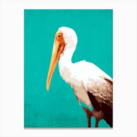 Pelican Teal Canvas Print