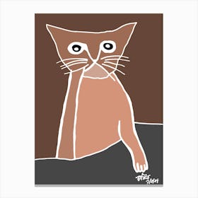 Cat With A Paw Canvas Print