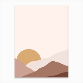 Sun Over Mountains Canvas Print