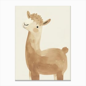 Charming Nursery Kids Animals Alpaca 4 Canvas Print