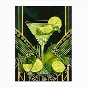 Art Deco Caipirinha 3 Canvas Print