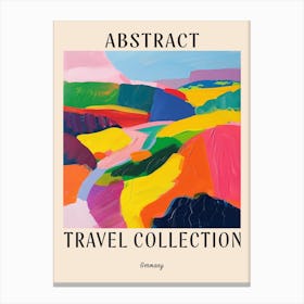 Abstract Travel Collection Poster Germany 1 Canvas Print