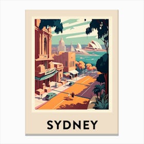 Sydney Vintage Travel Poster Canvas Print