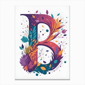 Colorful Letter B Illustration 55 Canvas Print