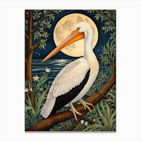 William Morris Pelican At Night Canvas Print