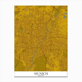 Munich Yellow Blue Canvas Print