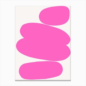 Abstract Bauhaus Shapes Pink Canvas Print