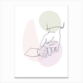 Hand Holding A Child Mothers day 2 Canvas Print