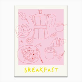 Breakfast Food Print 1 Canvas Print