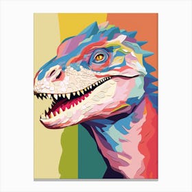 Colourful Dinosaur Eoraptor 2 Canvas Print