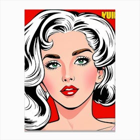 The Vibrant Muse: Boldly Framed in Pop Art Aesthetics Marilyn Monroe Canvas Print