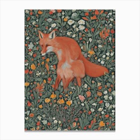 Fox In The Meadow Canvas Print