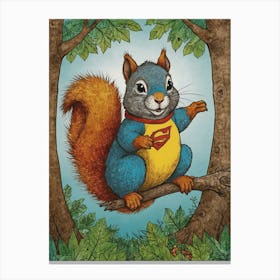 Super Squirrel 8 Canvas Print