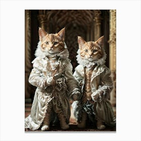 Victorian Cats Canvas Print