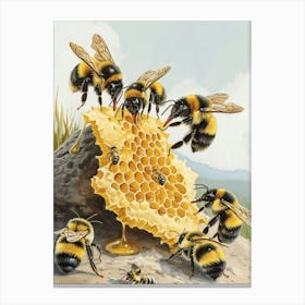 Bumblebee Storybook Illustration 18 Canvas Print