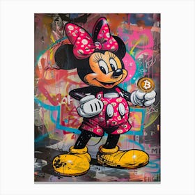 Pop art Minnie Mouse Canvas Print