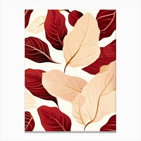 Seamless Pattern With Leaves 8 Canvas Print