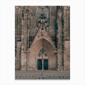 The Gothic Cathedral Gate In Magdeburg 01 Canvas Print