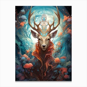 Deer In The Forest 1 Canvas Print