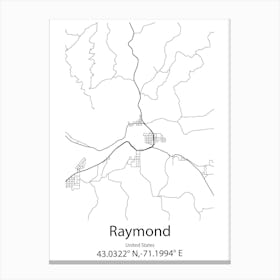 Raymond Terrace,Australia Minimalist Map Canvas Print