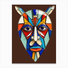 Stained Glass Mask Canvas Print