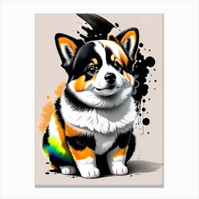 Corgi Puppy Canvas Print