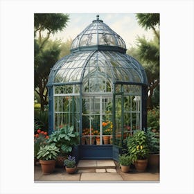 Garden Greenhouse Canvas Print