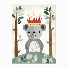 Little Koala 6 Wearing A Crown Canvas Print