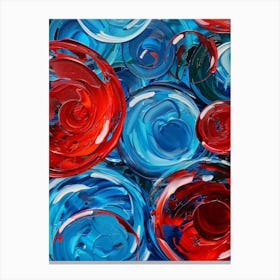 Red, Blue, And White Canvas Print