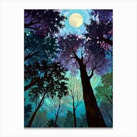 Moonlight In The Forest 2 Canvas Print