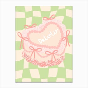 Delulu Coquette Cake Canvas Print