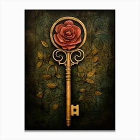 Key And Rose - The Dark Tower Series 3 Canvas Print