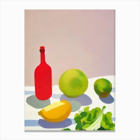 Lettuce Tablescape vegetable Canvas Print