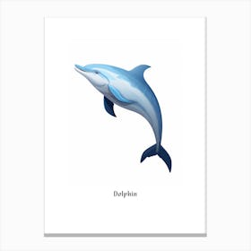Dolphin Kids Animal Poster Canvas Print