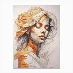 Woman'S Face Canvas Print