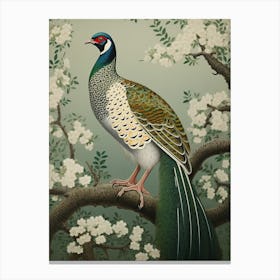 Ohara Koson Inspired Bird Painting Pheasant 6 Canvas Print