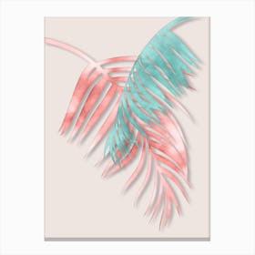 Watercolor Palm Leaves Canvas Print