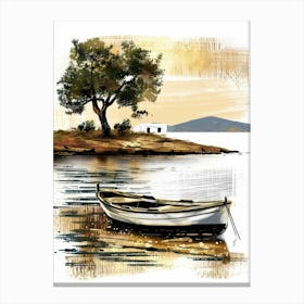 Boat On The Lake 1 Canvas Print