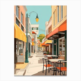 Myrtle Beach South Carolina, Usa, Graphic Illustration 2 Canvas Print