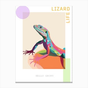 Gecko Abstract Modern Illustration 3 Poster Canvas Print