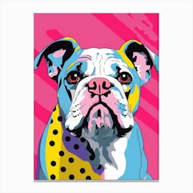 Pop Art Bulldog Canvas Print
