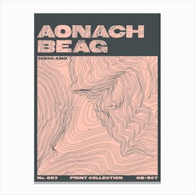 Aonach Beag - Scottish Munro Mountain Canvas Print