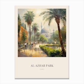 Al Azhar Park Cairo Egypt 2 Vintage Cezanne Inspired Poster Canvas Print