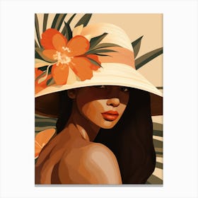 Woman In A Hat 6 Canvas Print