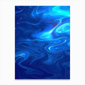 Abstract Blue Water Background Canvas Print