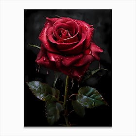 Red Rose Art 1 Canvas Print